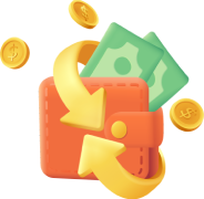 ภาพไอคอนกระเป๋าเงิน Gold168 พร้อมเงินสดและเหรียญ แสดงถึงระบบฝากถอนอัตโนมัติ รวดเร็ว รองรับเกมสล็อต คาสิโน และการเดิมพันออนไลน์ gold168