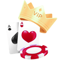 ภาพไอคอน Gold168 VIP พร้อมมงกุฎ ไพ่ และชิปคาสิโน แสดงถึงสมาชิกระดับพรีเมียม สิทธิพิเศษ และโบนัสสำหรับผู้เล่นคาสิโนและสล็อต gold168